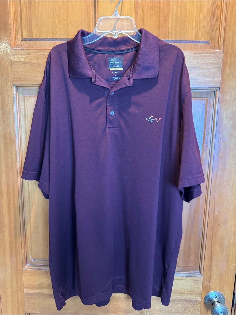 Greg Norman Five Iron Golf Men's Polo - Maroon XL Play Dry Moisture Wicking